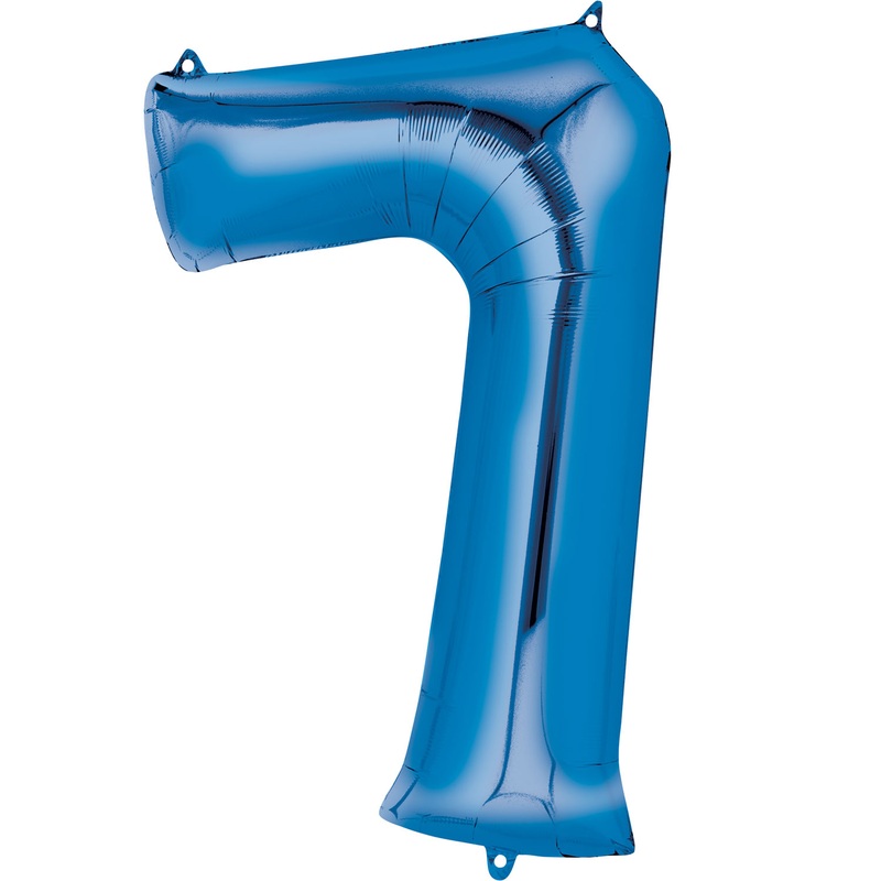 16” Number 7 Blue Air Fill Balloon