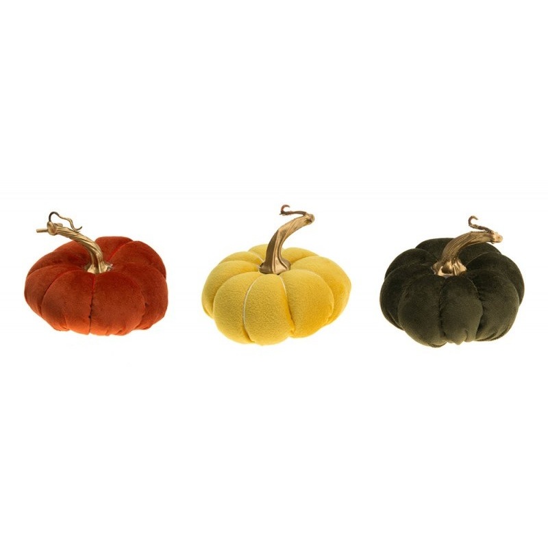 3 pumpkin decorative figures made of fabric 10cm