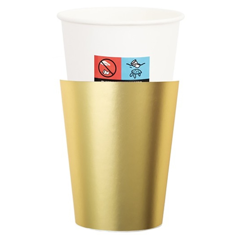8 Satin Gold Passion paper cups