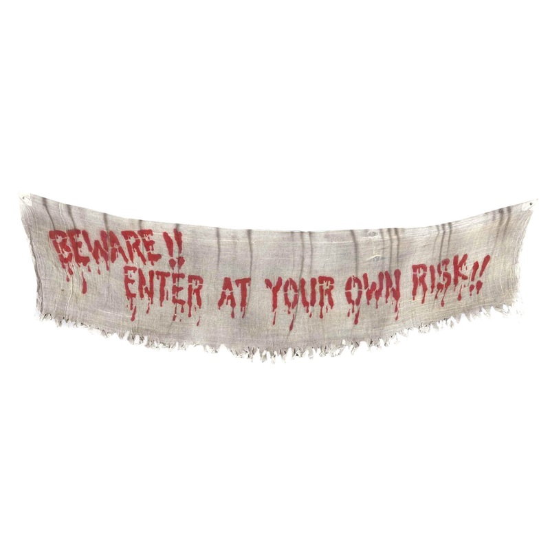 Beware! Halloween horror banner 180cm