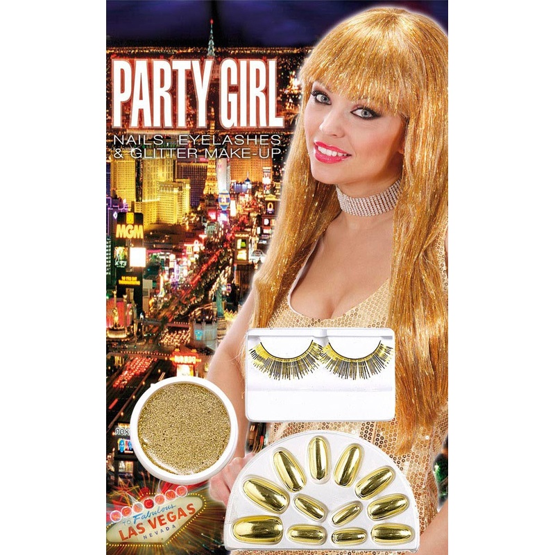 Golden Party Girl make-up set
