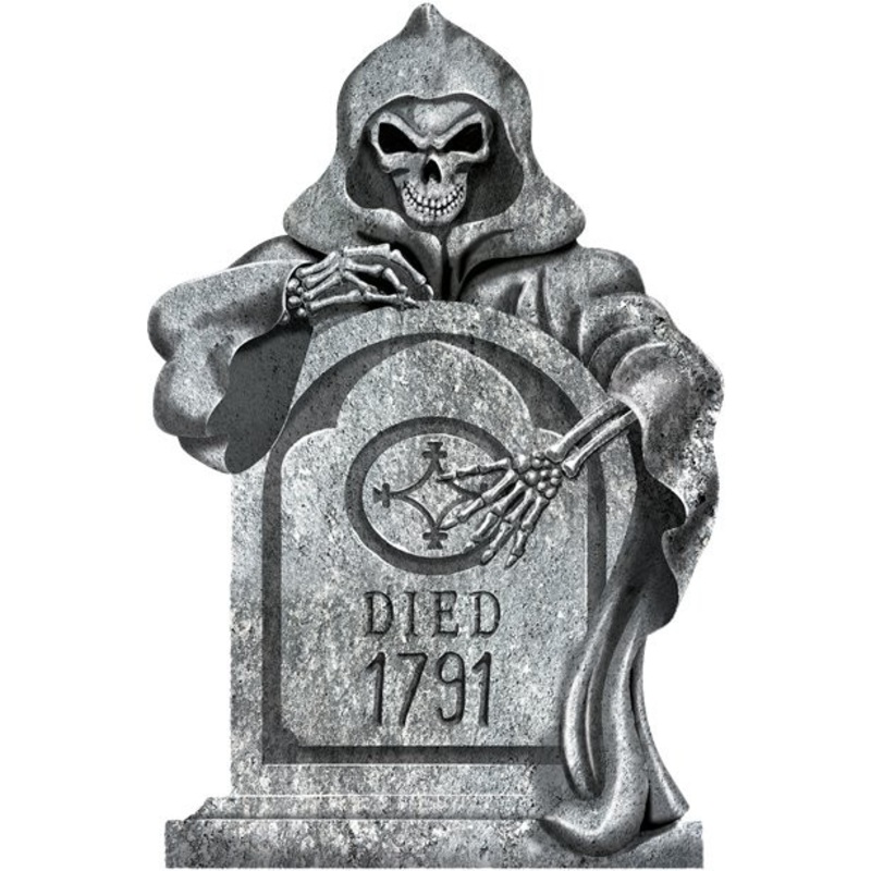 Grim reaper tombstone wall decoration 88cm