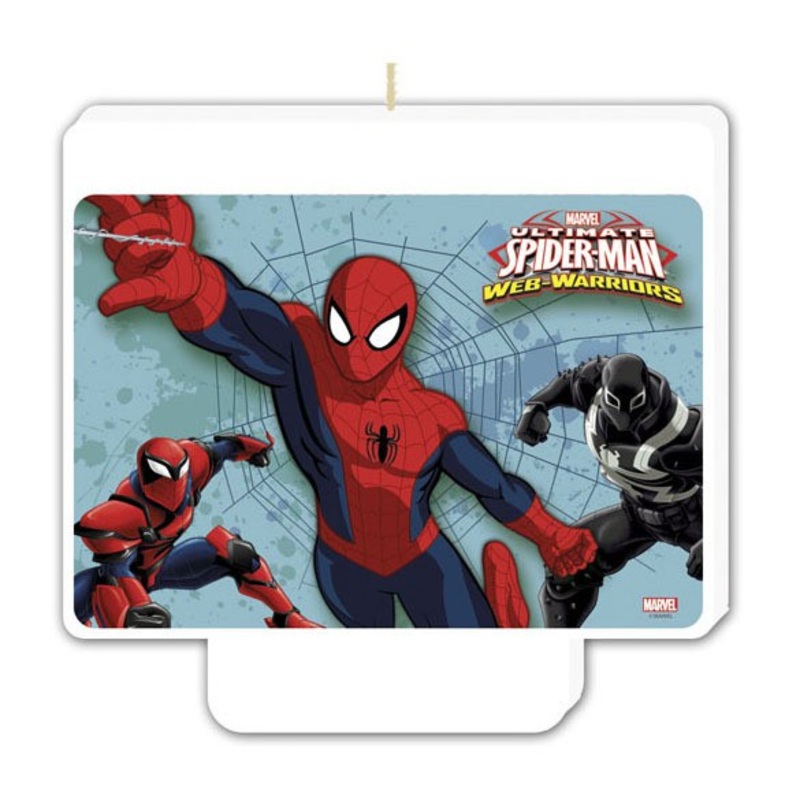 Spiderman Web Warriors cake candle