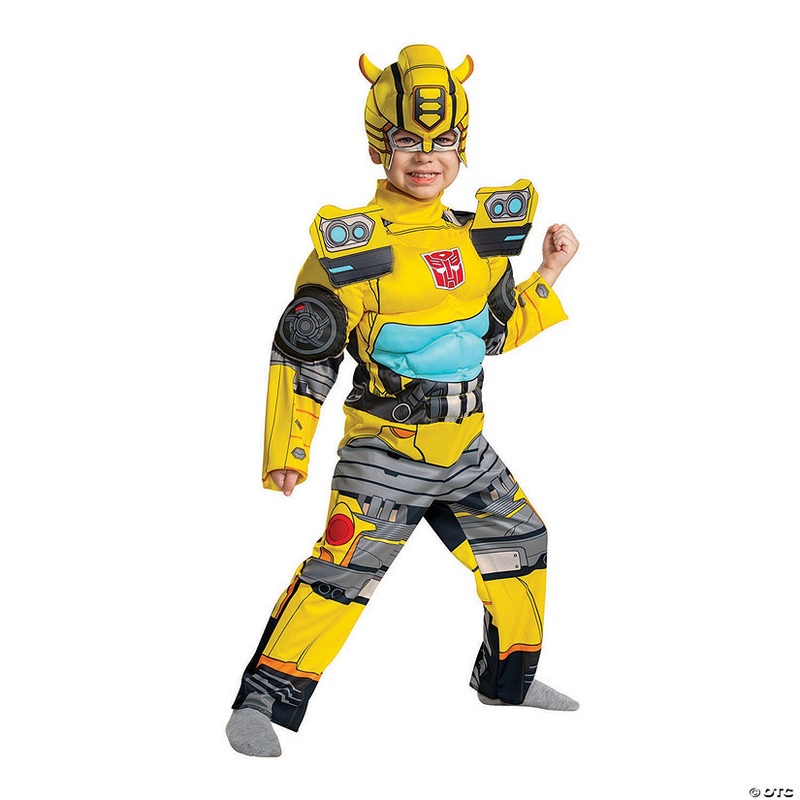 Toddlers Muscle Transformers Bumblebee Jumpsuit Costume – 3T-4T