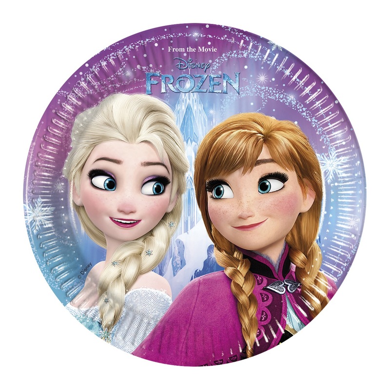 8 Frozen Northern Lights paper plates 20cm