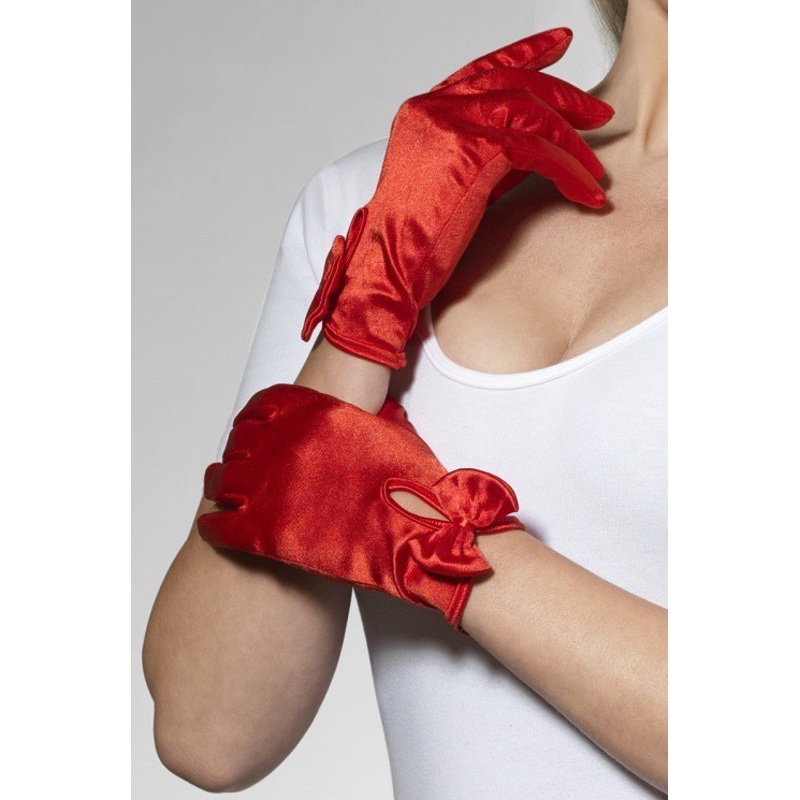 Short Red Gloves