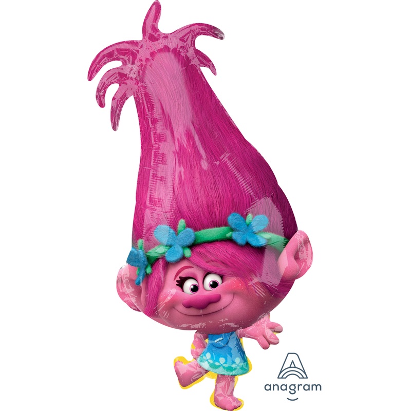 Troll Poppy foil balloon 38 x 78cm