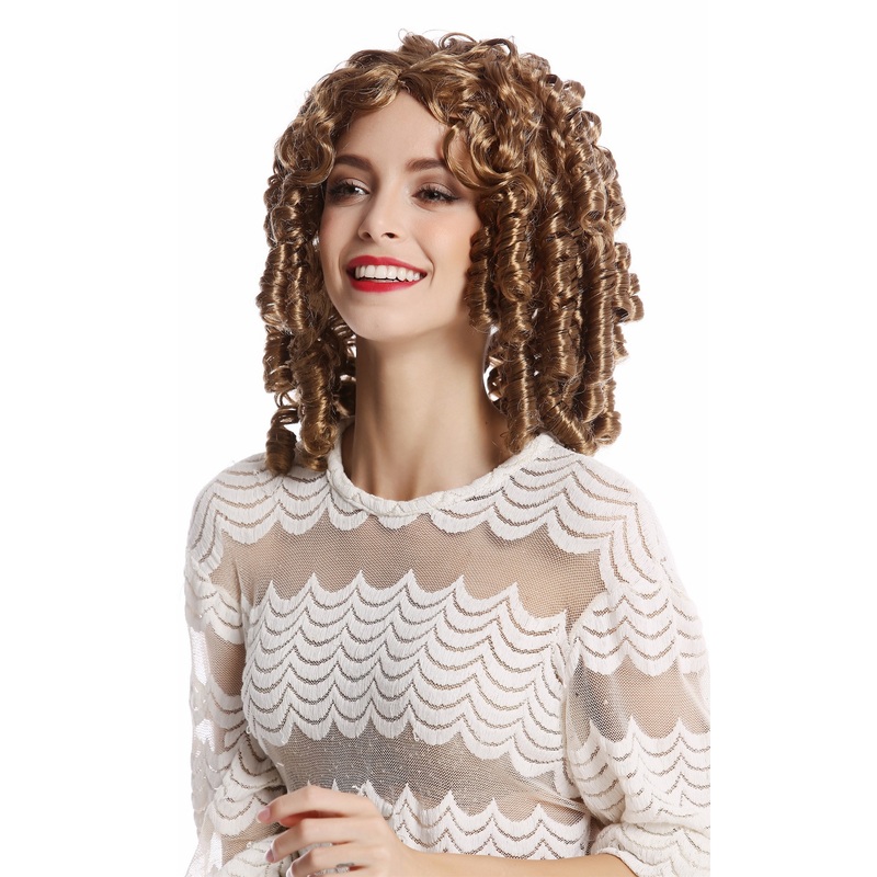 Wig Women Baroque Victorian Gothic Lolita Corkskrew Curls Coils dark blond 91049