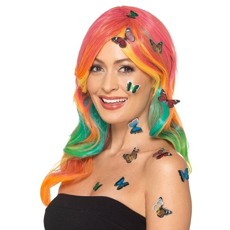 12 butterfly 3D body stickers