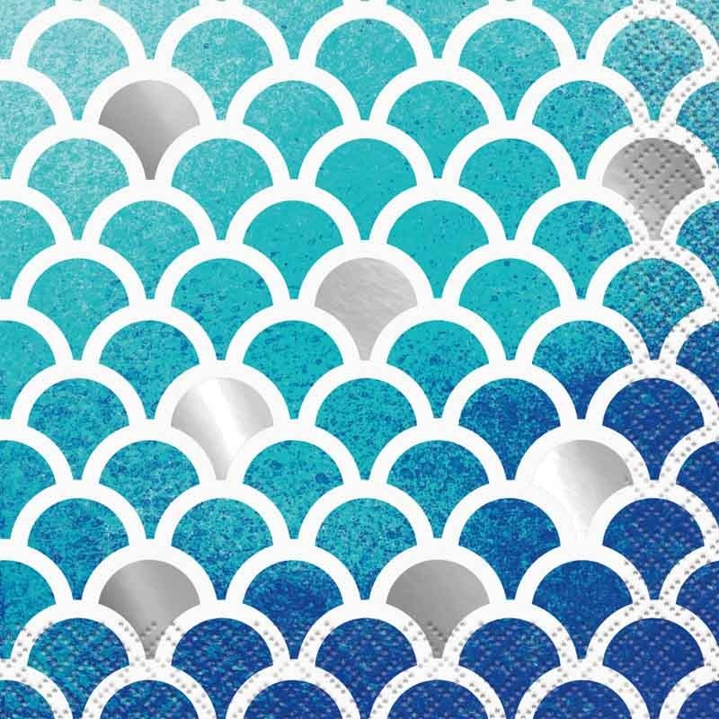 16 Magical Ocean Party napkins 33cm