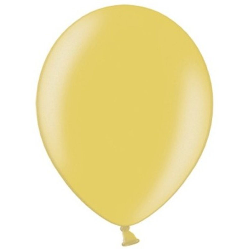 100 Celebration metallic balloons gold 29cm
