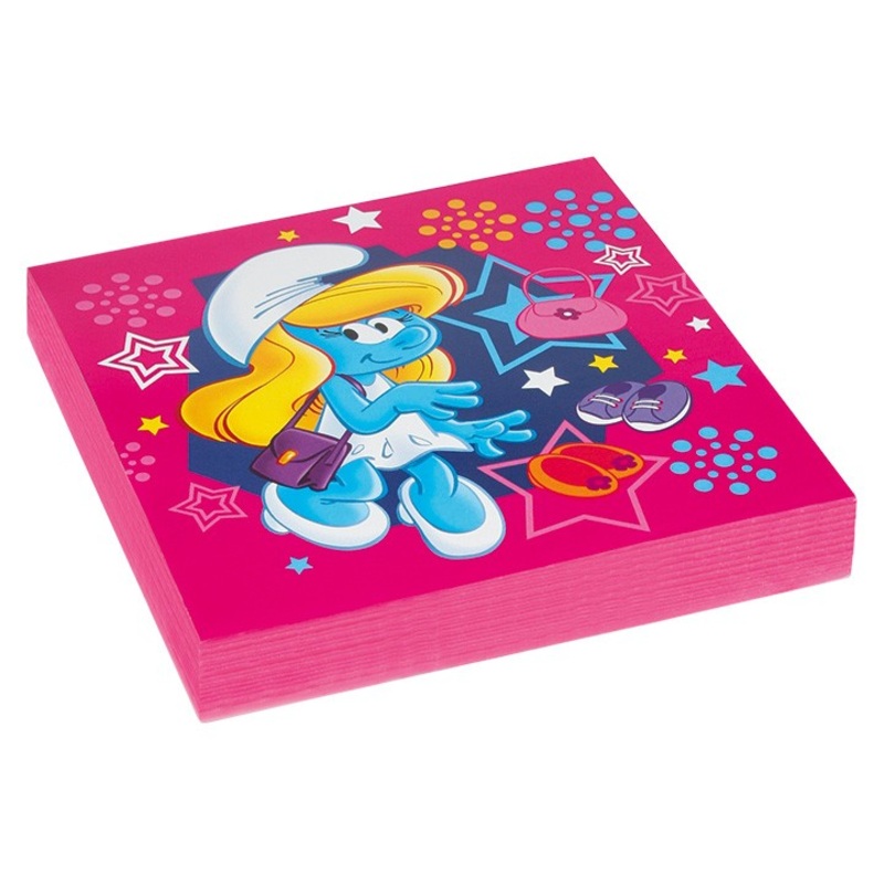 20 Smurfette napkins