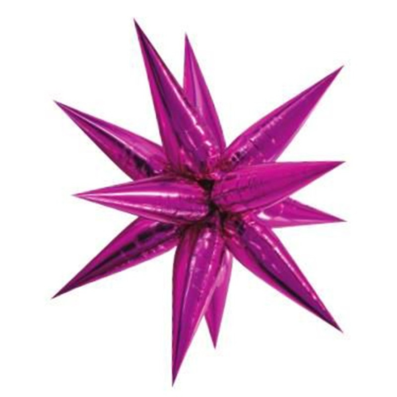 Foil balloon Happy Sparkling 3D Star pink