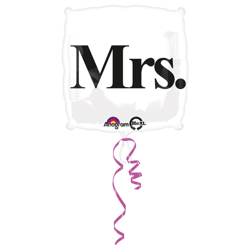 Foil balloon sentence component Mrs