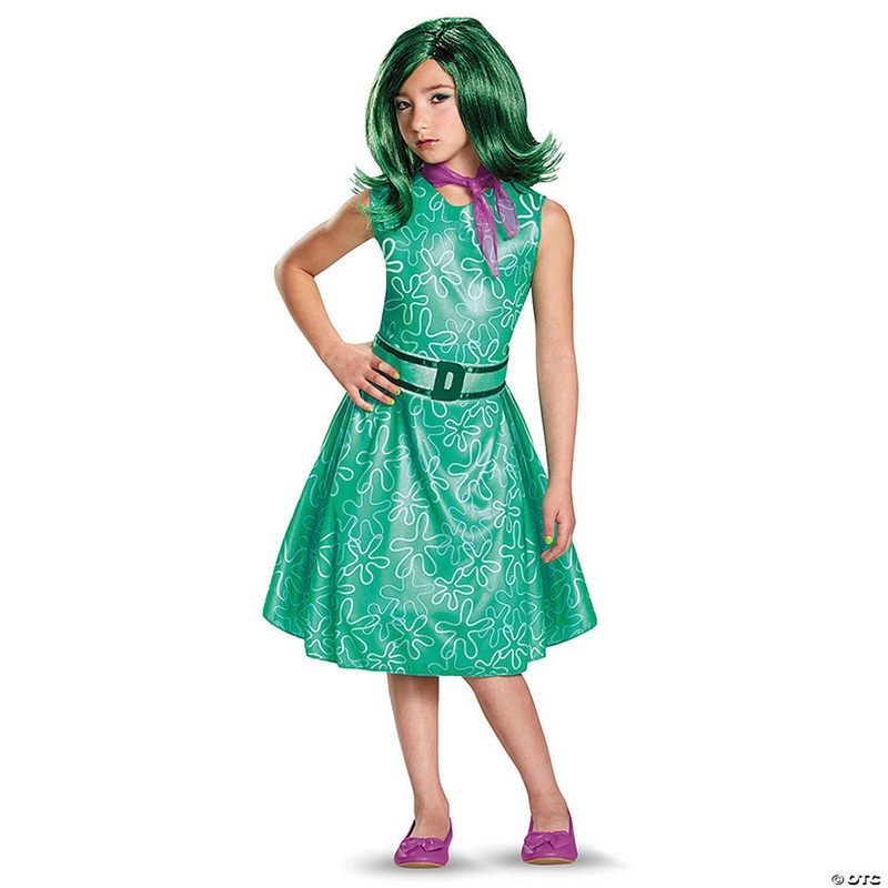 Girls Classic Disney/Pixar Inside Out 2 Green Disgust Costume