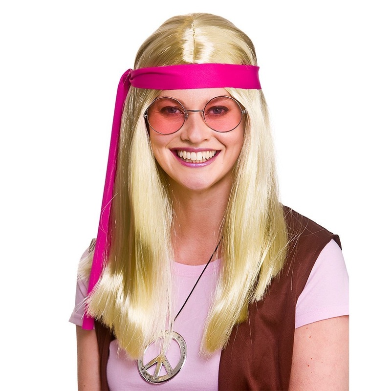 Woodstock Hippie Kit – Wig, Glasses, medallion