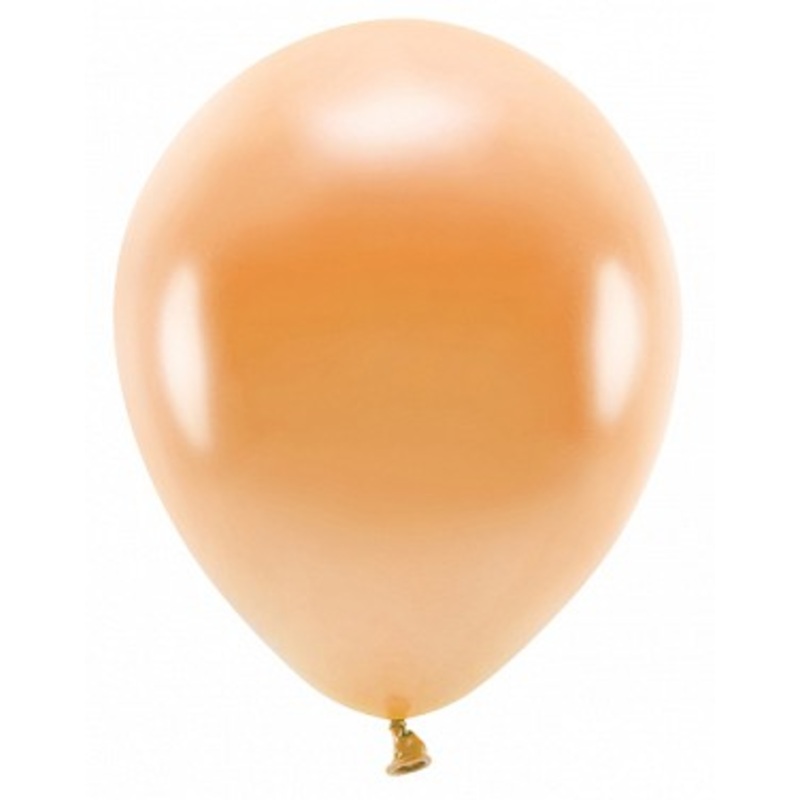 100 Eco metallic balloons orange 30cm