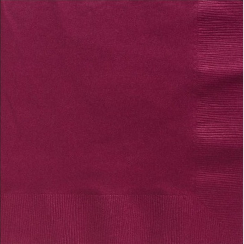 20 wine red napkins Basel 33cm