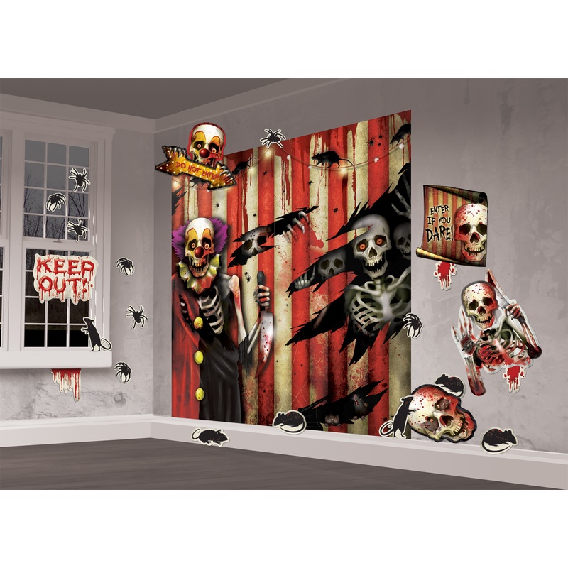 32 Pcs. Horror Circus Wall Decoration Kit