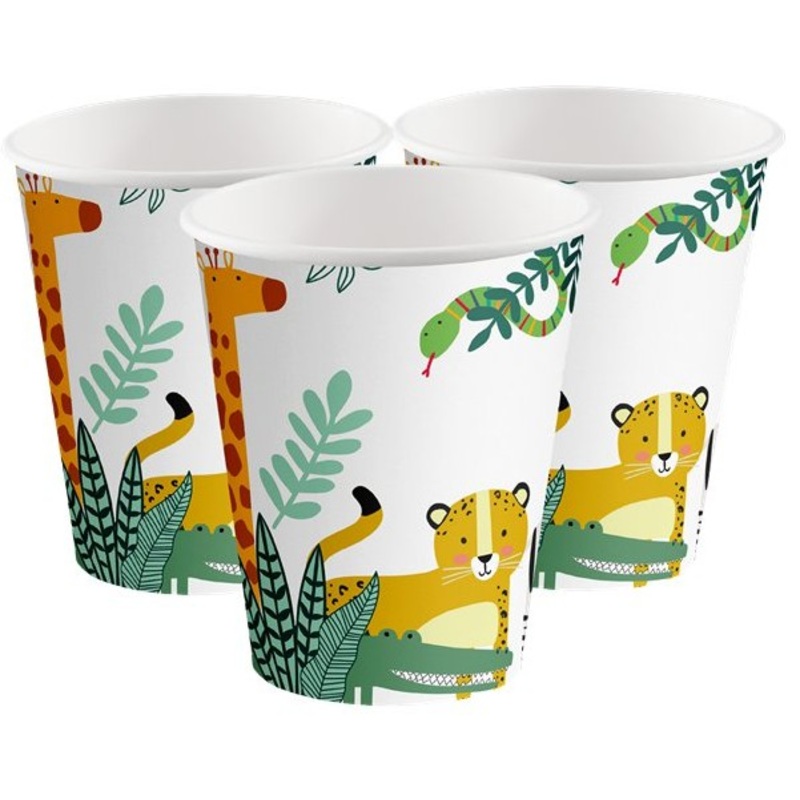 8 Jungle Fest paper cups 250ml
