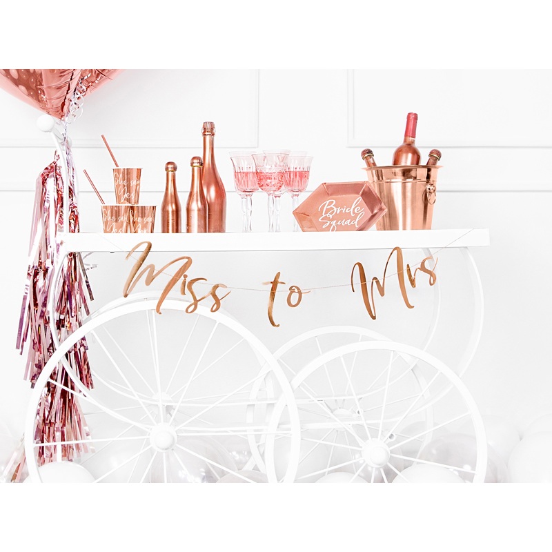 JGA bridal alarm Miss to Mrs garland 76cm