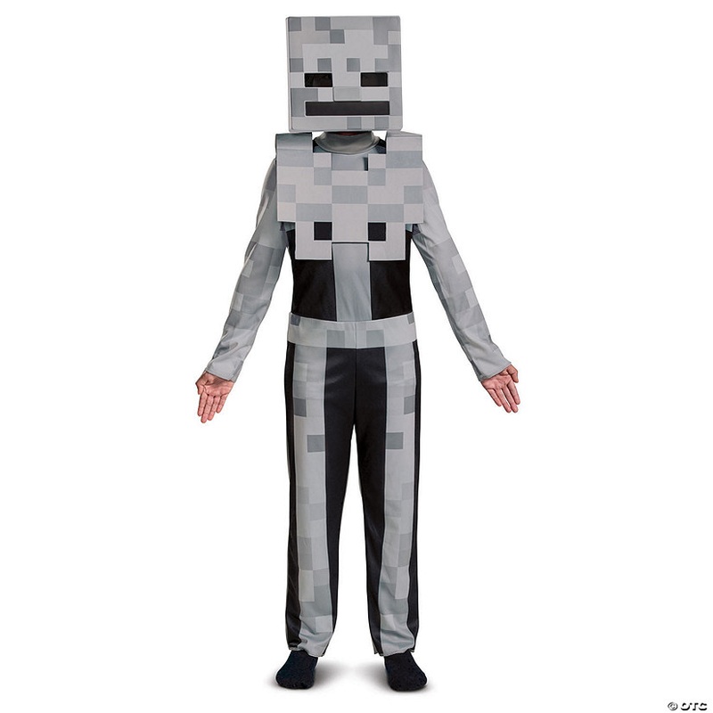 Kids Classic Minecraft Skeleton Jumpsuit Costume – Small 4-6