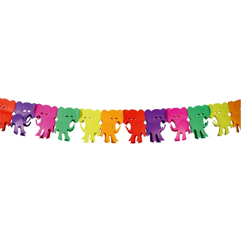 Paper garland elephant 6m