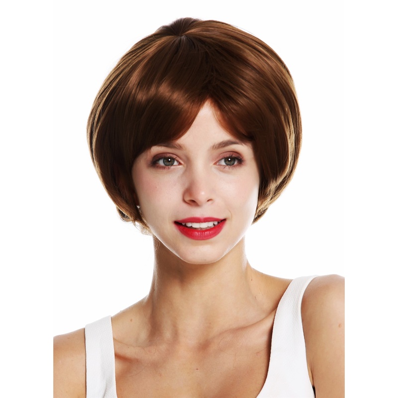Women’s wig  lady short round bob voluminous chocolate brown KZY-5