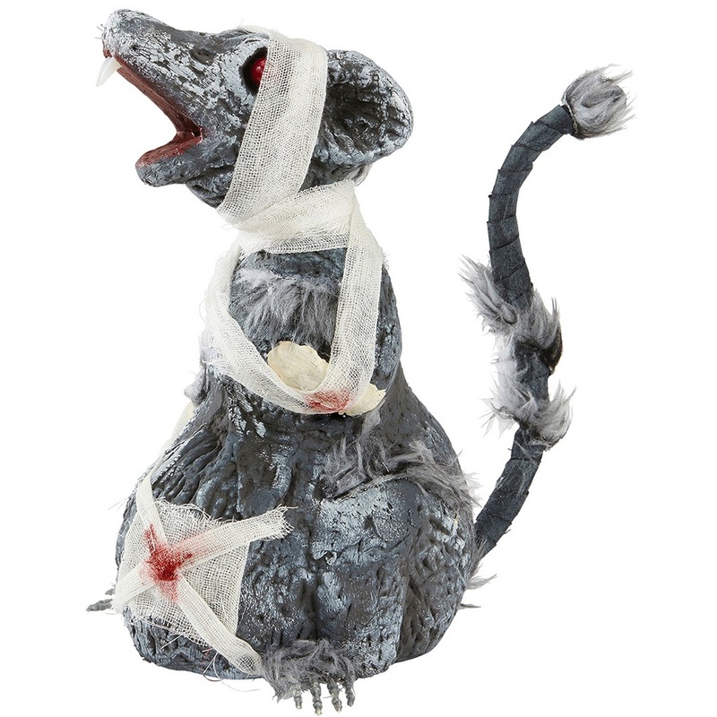 Zombie rat with bandage 24cm