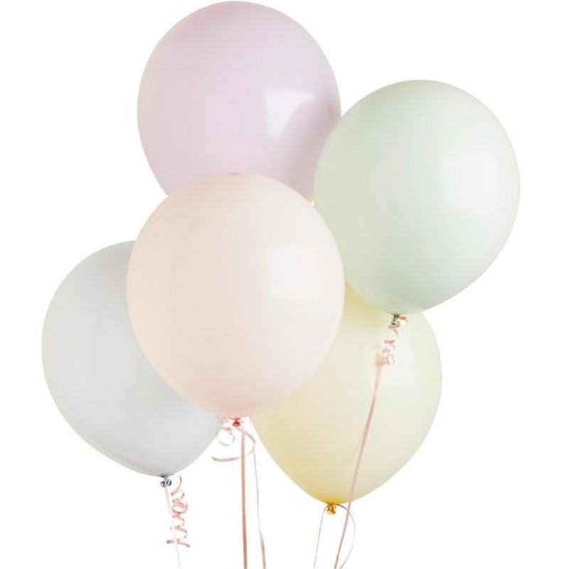 5 pastel balloons Heaven 30cm