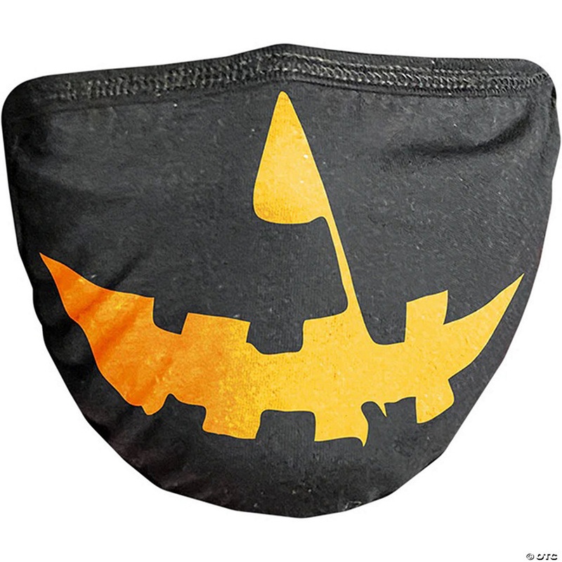 Adults Halloween Pumpkin Black & Orange Reusable PPE Face Mask