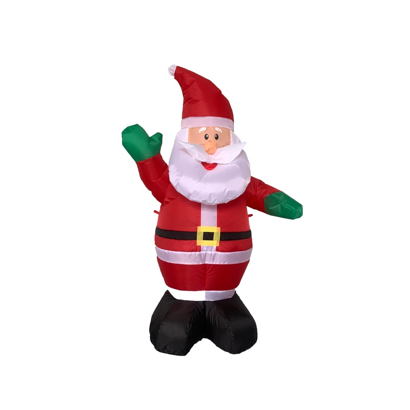 4FT Christmas Standing Santa Claus with Green Glove, Inflatable Indoor Outdoor Party Decoration