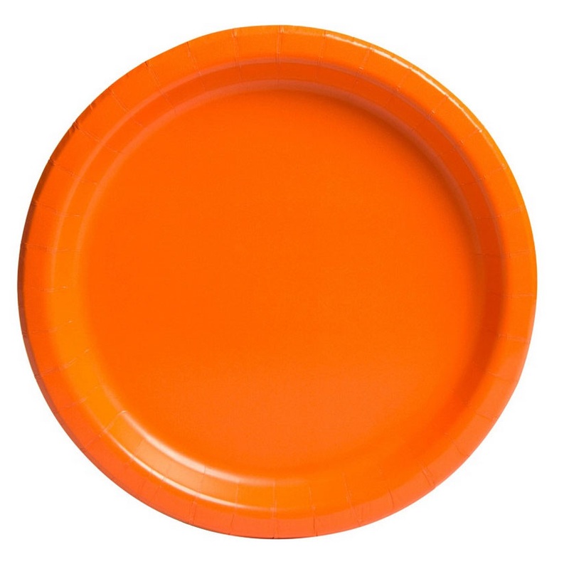 8 paper plates Vera orange 266ml