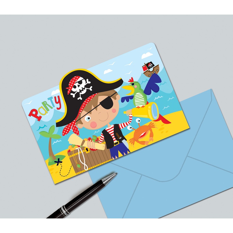 Little pirate tommy invitation card for little sailors