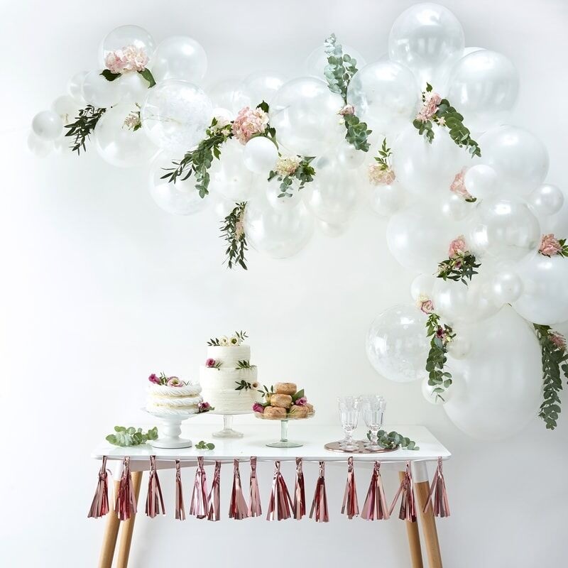 White Balloon Arch Kit – 70 Pieces