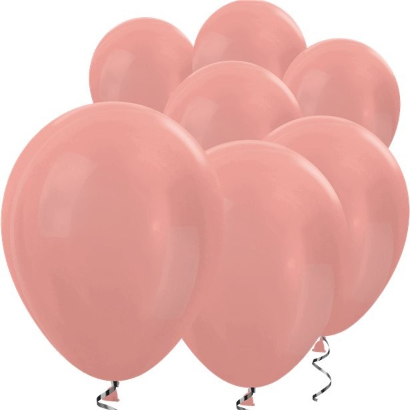 100 rose gold metallic balloons Rumba 12.7cm