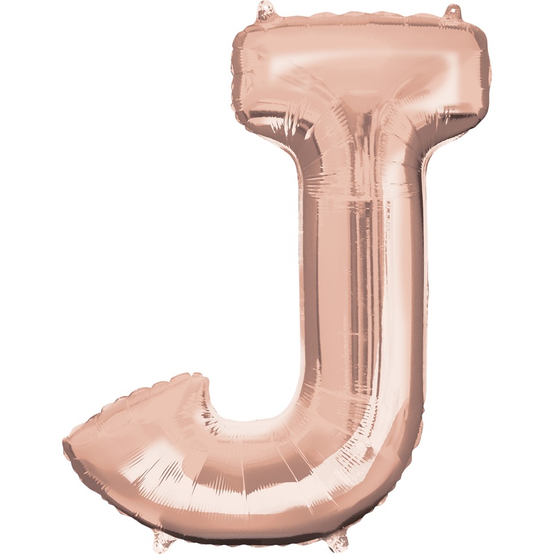 16” Letter ‘J’ Rose Gold Air Fill Balloon