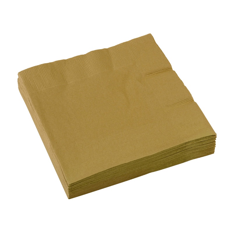 20 napkins 33 x 33 gold-plated