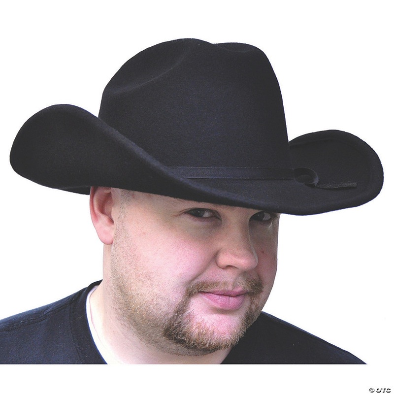 Adults Black Felt Cowboy Hat – Small