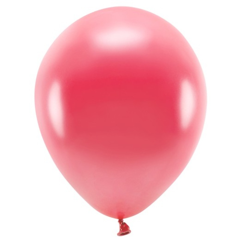 100 Eco metallic balloons coral 26cm