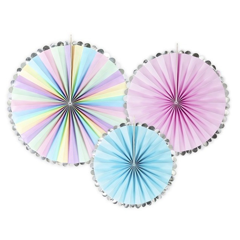 3 Unicorn Paper Rosettes