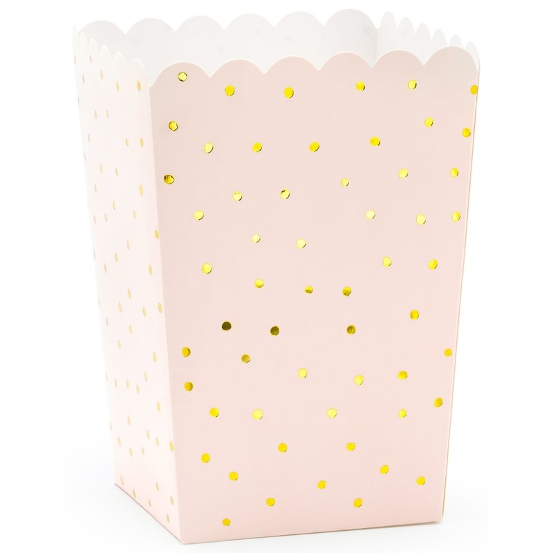 6 snack boxes golden dots 12.5cm