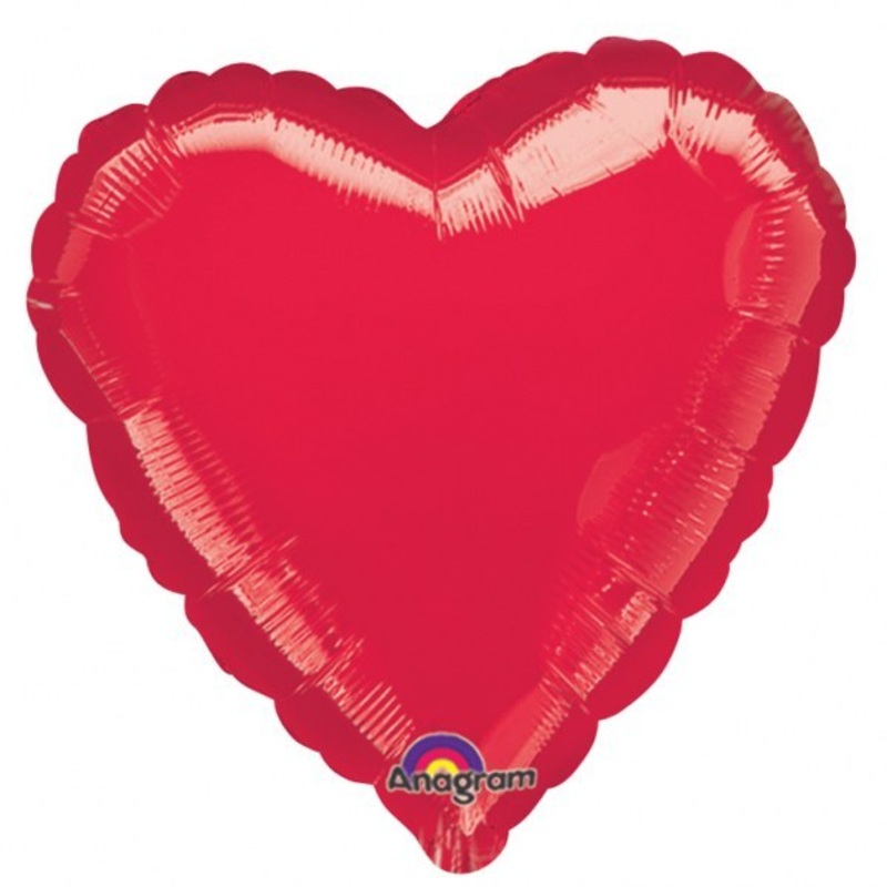 Red Heart Foil Balloon – 18