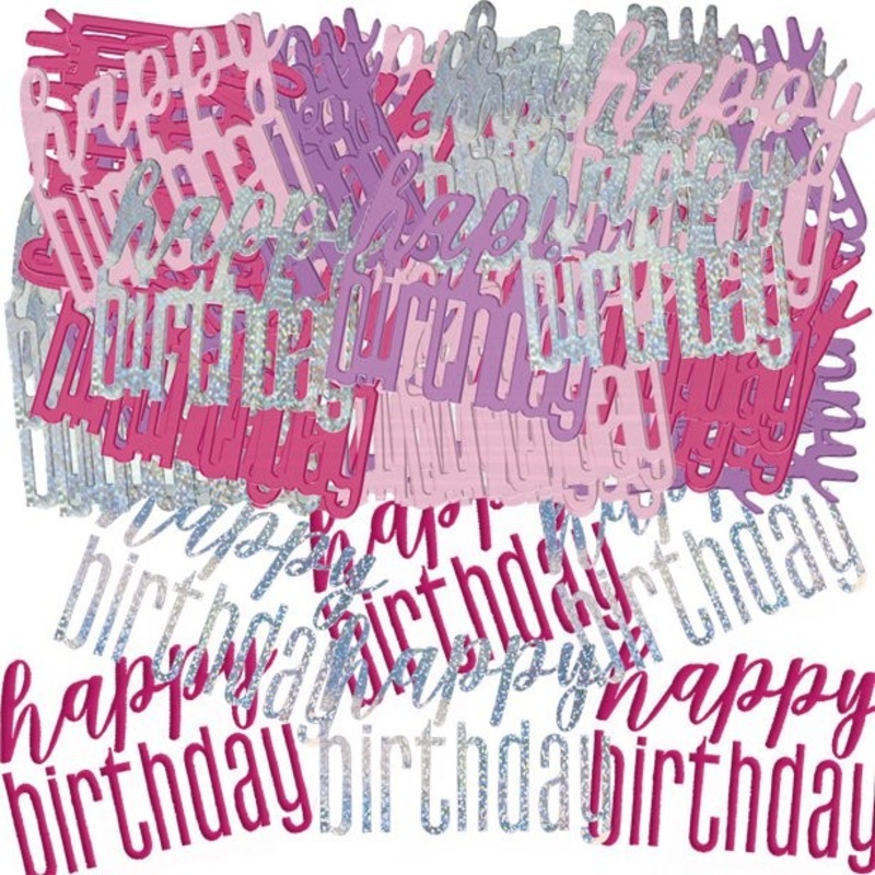 Sparkling Pink Birthday Confetti 14g