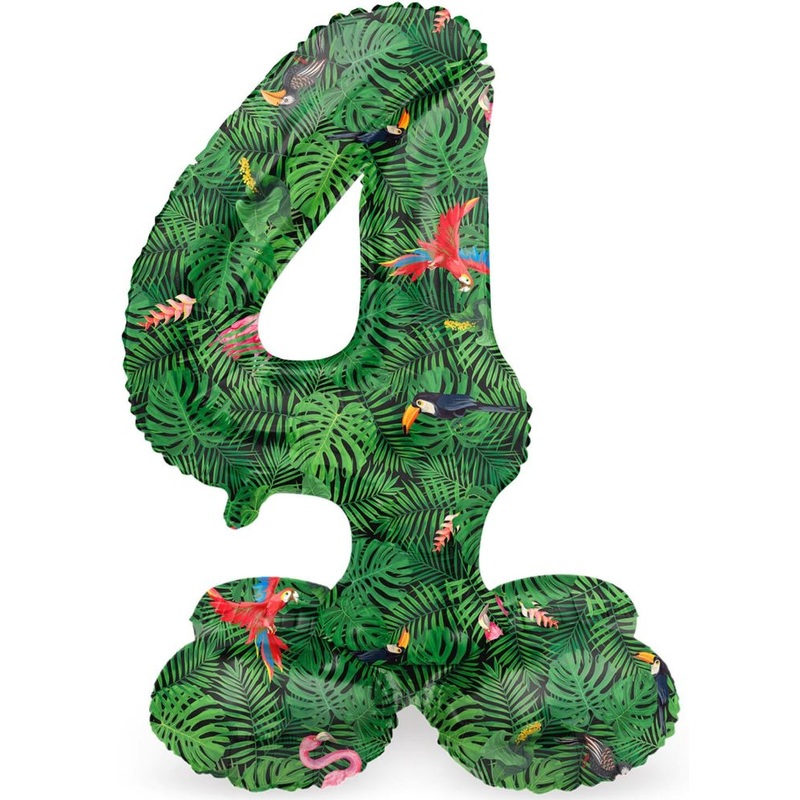 Standing Number 4 Balloon Jungle 41cm