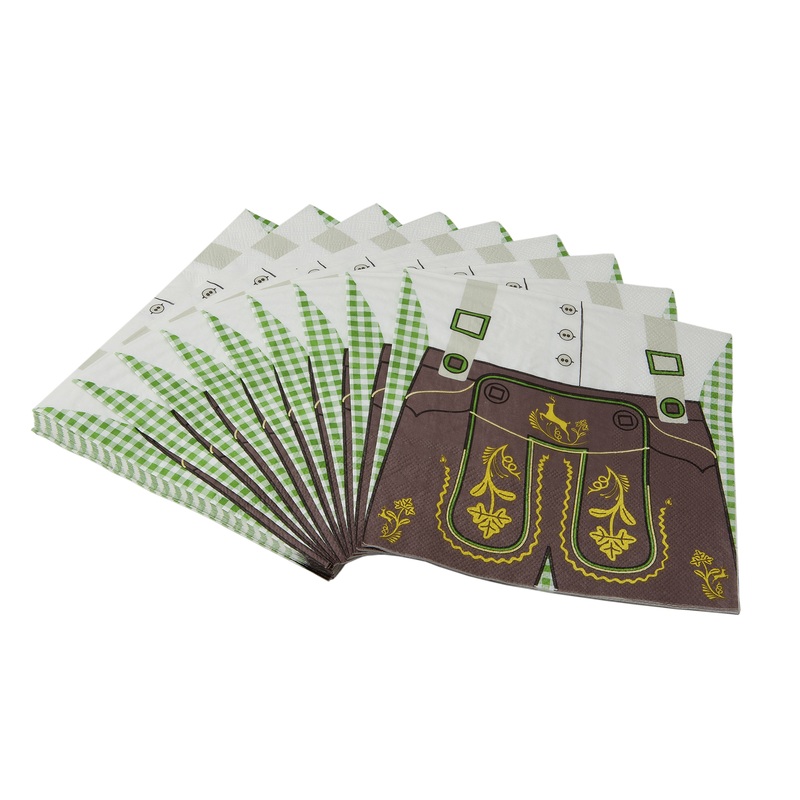 20 Lederhosen Napkins 33cm