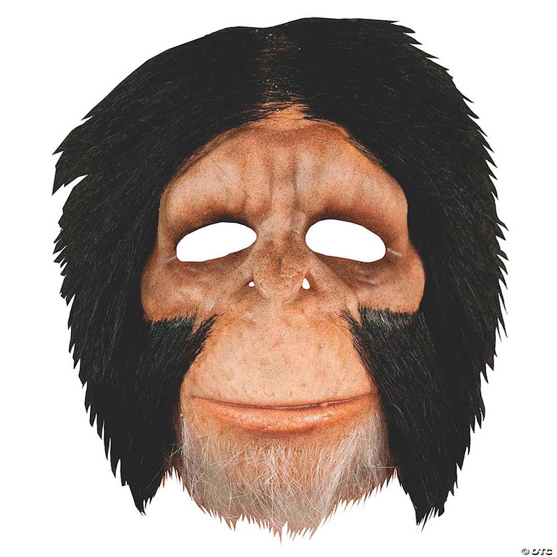 Adults Chimpanzee Face Latex Half Mask –  One Size