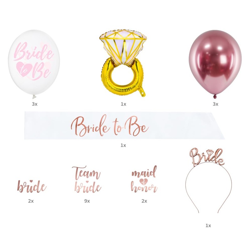 Rose gold party package for JGA, 22 pieces
