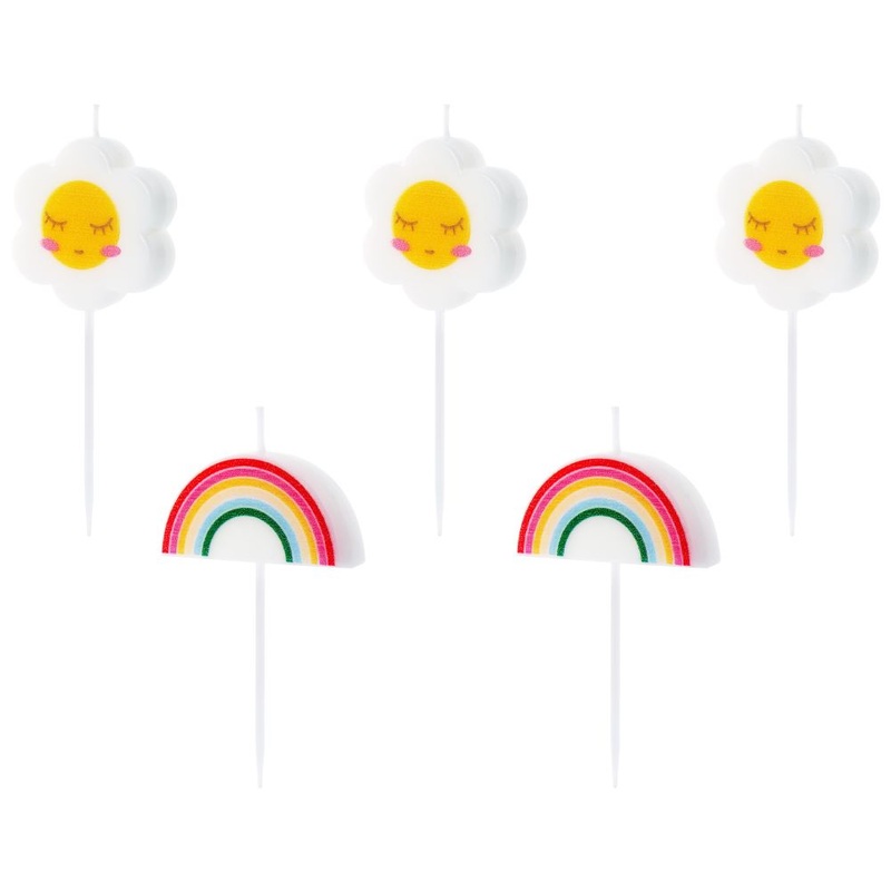 5 Little Sunshine cake candles