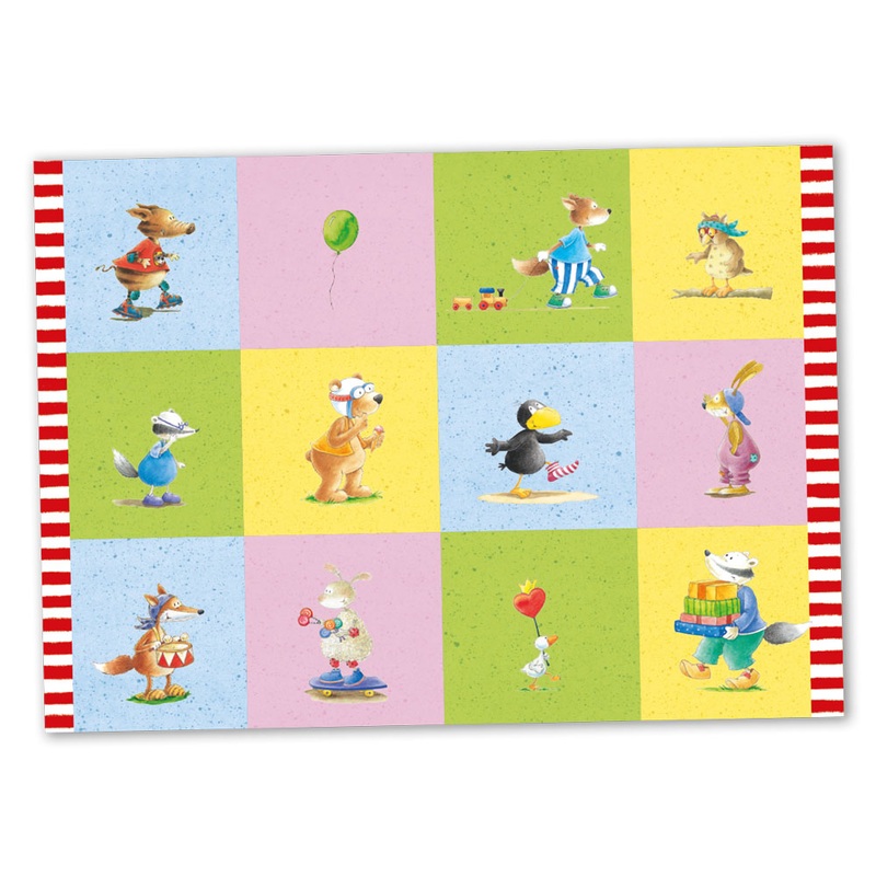 6 little raven sock placemats